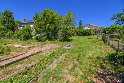 Two houses with a wooded park